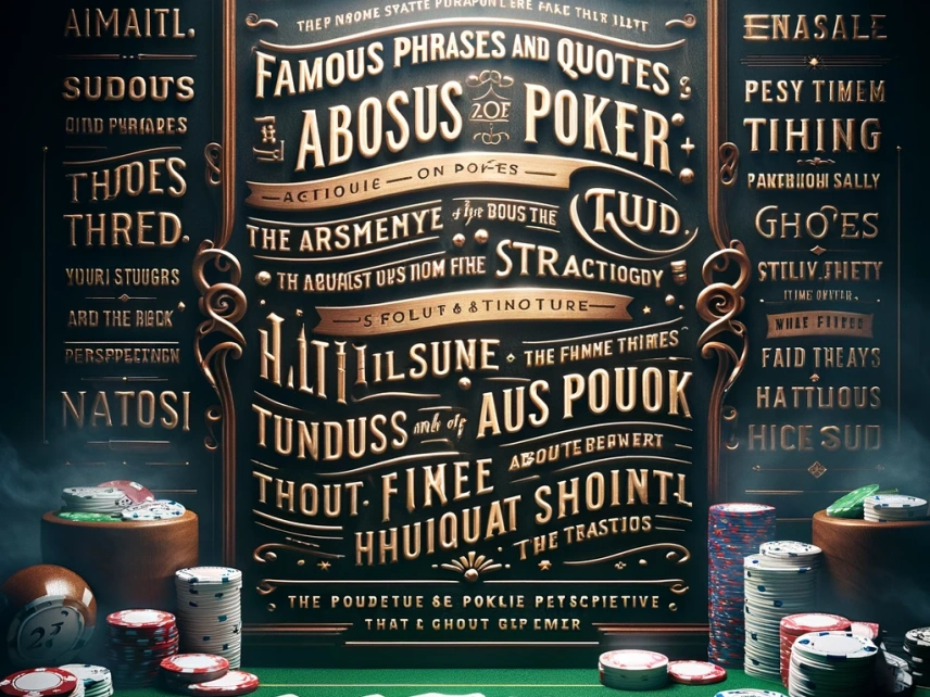 Известные фразы и цитаты о покере